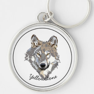Porte-clés Porte - clé-Yellowstone Wolf