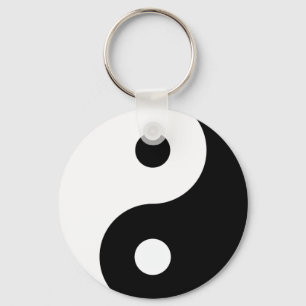 Porte-clés Porte - clé Yin Yang noir et blanc