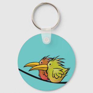 Porte-clés Porte-clés, 2 oiseaux sur un fil