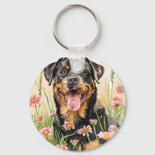 Porte-clés – Porte-clés aquarelle Rottweiler