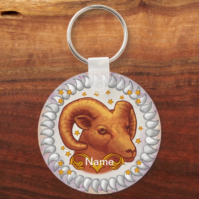 Porte-clés Porte - clés d'anniversaire de Aries (Recto)