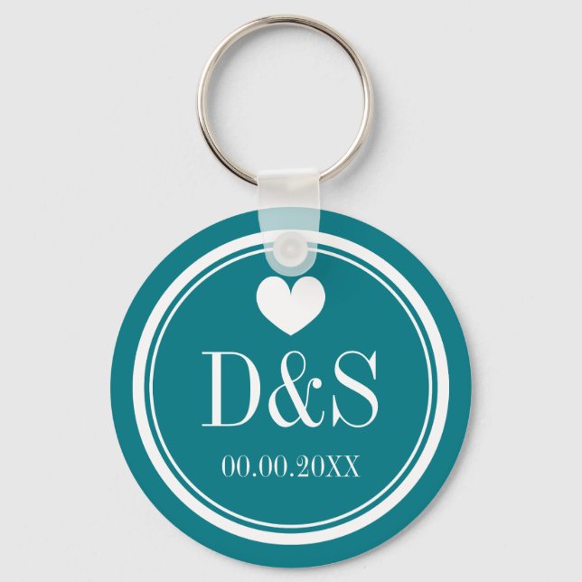 Porte-clés Porte - clés de boutons personnalisés pour couples (Recto)