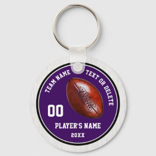 Porte-clés Porte - clés de football violet et blanc, 4 boîtes