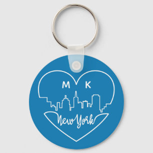 Porte-clés Porte - clés de monogramme personnalisés New York 