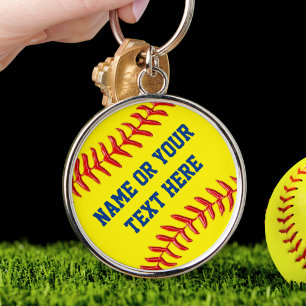 Porte-clés Porte - clés de softball personnalisés dans de nom