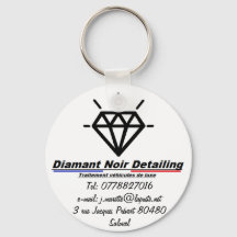 Porte clés Diamant Noir Détail