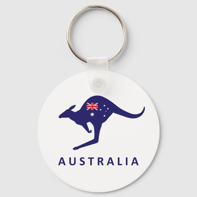 Porte-clés Porte - clés du drapeau australien Kangaroo (Recto)