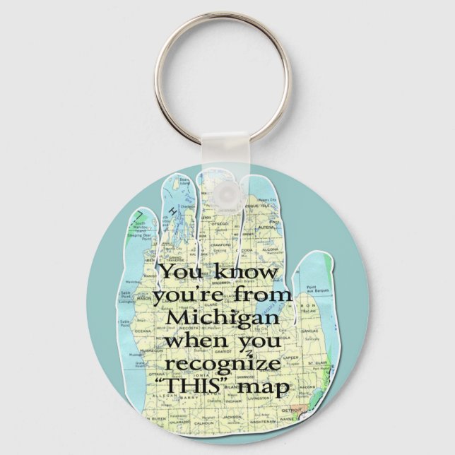 Porte-clés Porte - clés du Michigan (Recto)
