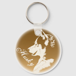 Porte-clés Porte - clés Husky Chien Custom Porte - clés Husky