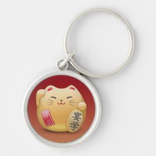 Porte-clés porte clés maneki-neko Chat japonais