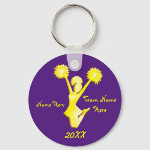 Porte-clés Porte - clés personnalisés de violet et d'or