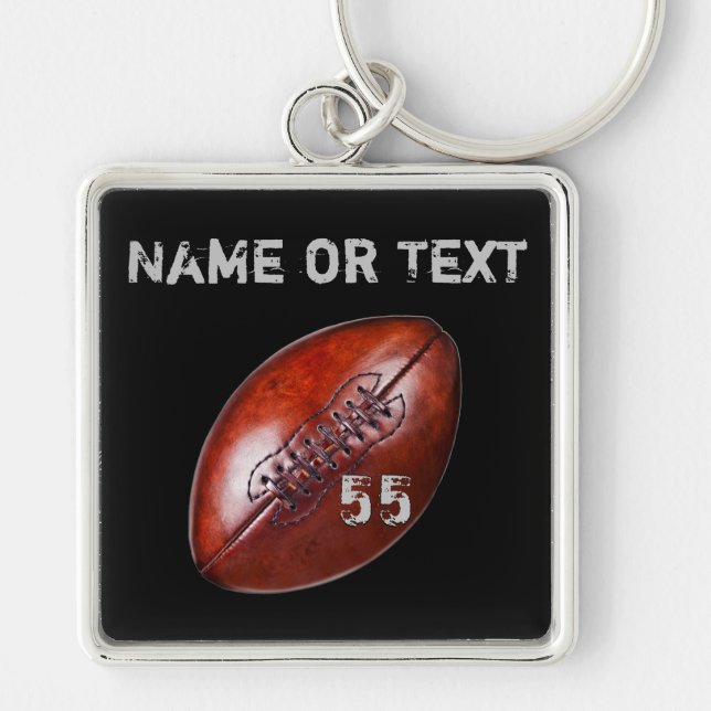 Porte-clés Porte - clés personnalisés du football, grunge (Devant)