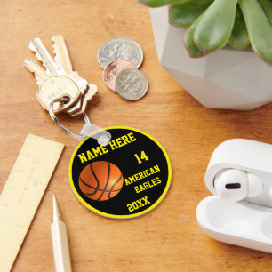 Porte-clés Porte - clés personnels de basket-ball avec le num