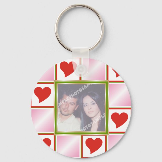 Porte-clés Porte - clés photo Motif du coeur (Recto)
