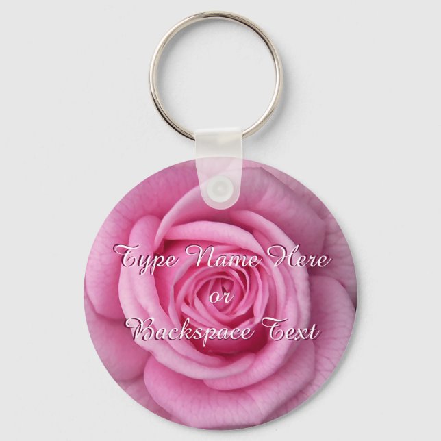 Porte-clés Porte - clés roses personnalisées Porte - clé rose (Recto)