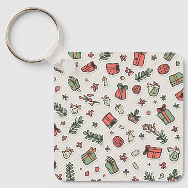 Porte-clés porte - clés spéciaux pour noël. (Recto)