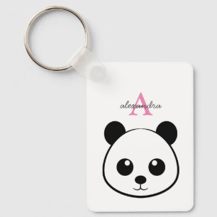 Porte-clés Porte-panda coutume Monogramme