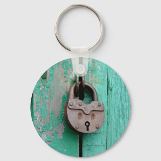 Porte-clés PORTE VERTE VERTE VERROUILLE vintage