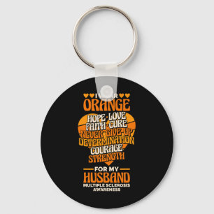 Porte-clés Porter Orange Pour Mon Mari Sclérose Multiples Awa