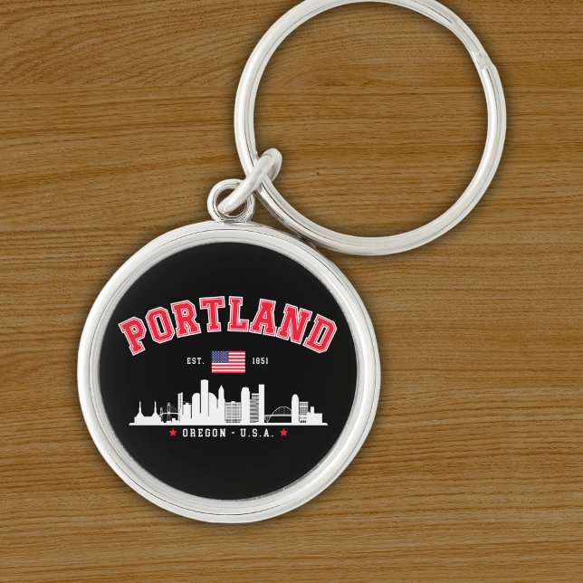 Porte-clés Portland Modern Skyline city (Créateur téléchargé)