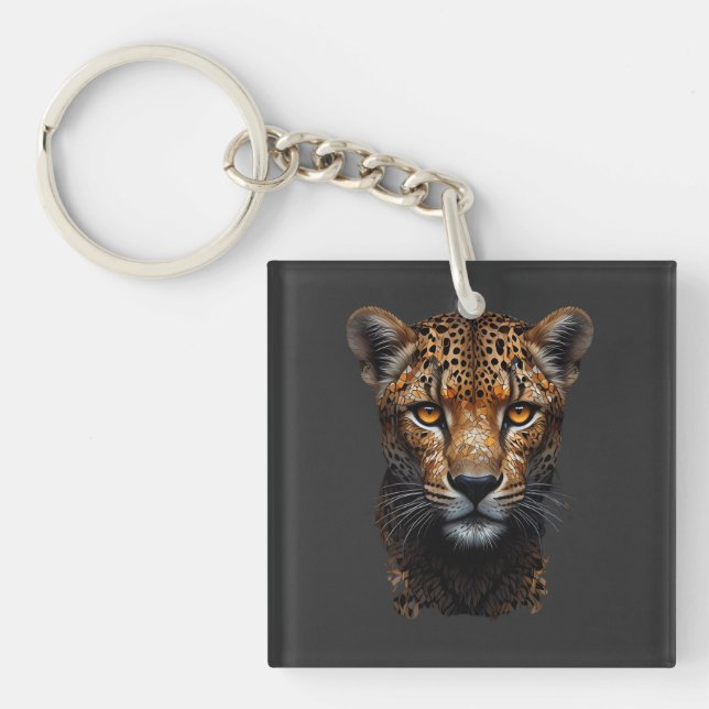 Porte-clés Portrait de Cheetah (Devant)