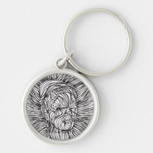 Porte-clés Portrait de Frida Kahlo Lines