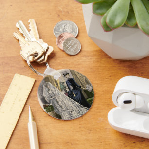 Porte-clés Portrait de mariage vintage, Mariée victorienne