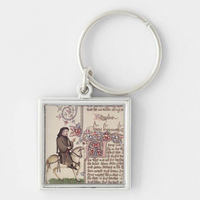 Porte-clés Portrait de télécopie de Geoffrey Chaucer de (Devant)