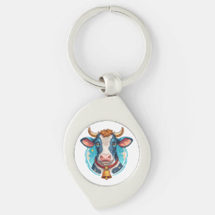 Porte-clés Portrait de tête de vache