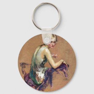Porte-clés Portrait en pastel