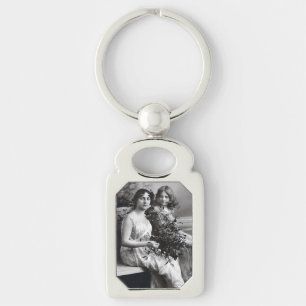 Porte-clés Portrait intemporel de mère et fille