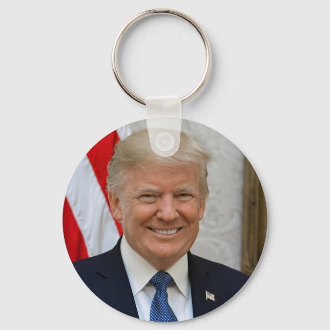 Porte-clés Portrait officiel du président Donald Trump 2017 (Recto)