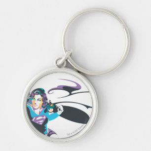 Porte-clés Pose 4 d'éclaboussure de couleur de Supergirl