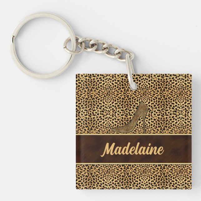Porte-clés Poster de animal à Cheetah pour elle (Devant)