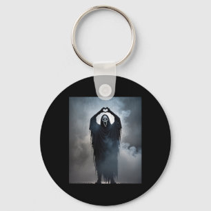 Porte-clés Poster d'horreur Visage Coeur fantôme Hallowe