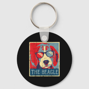 Porte-clés Poster du Beagle Obama Animal Vintage Hound D