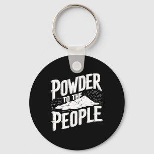 Porte-clés Poudre Au Peuple - Snowboarder Skier Freeride