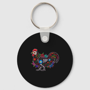 Porte-clés Poulet à sucre Dia De Muertos Halloween Jour O