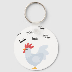 Porte-clés Poulet Emoji mignon de Bok