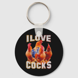 Porte-clés Poulet I Love S