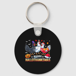Porte-clés Poulet Joyeux Hallothanksmas Drôle d'Halloween Mer