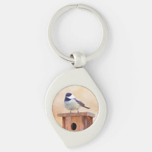 Porte-clés Poulet sur la peinture d'oiseaux