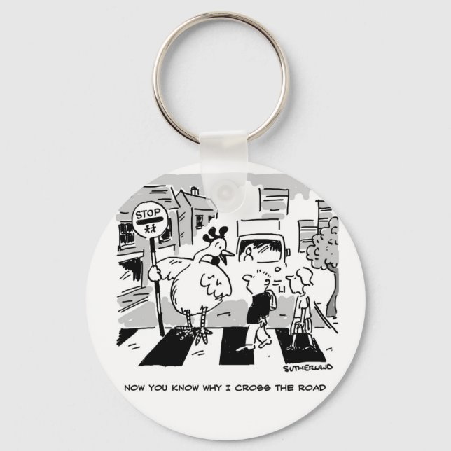 Porte-clés Poulet sur une patrouille de passage à l'école. Dr (Recto)