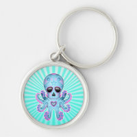 Poulpe mignon de zombi de crâne de sucre - rose