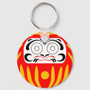Porte-clés Poupée de daruma japonaise traditionnelle