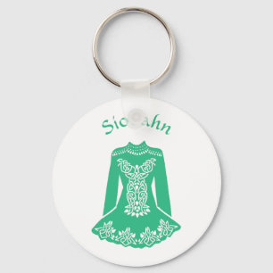 Porte-clés Pour Danseurs Irlandais Robe de Danse Verte Person
