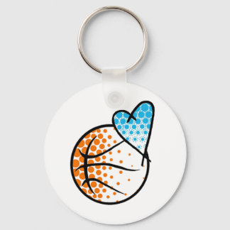 Porte-clés pour le coeur de... BALLON DE BASKET