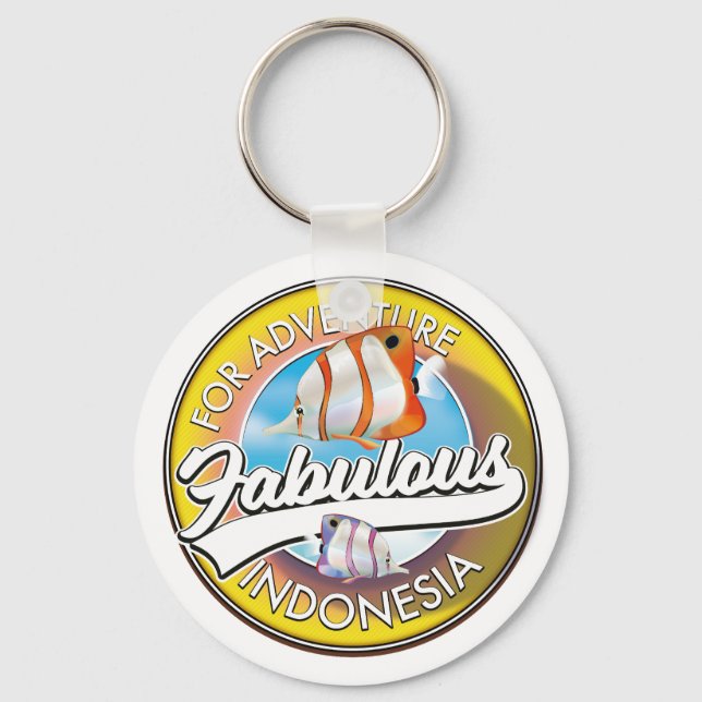 Porte-clés Pour le logo de l'Indonésie fabuleuse d'aventure (Recto)