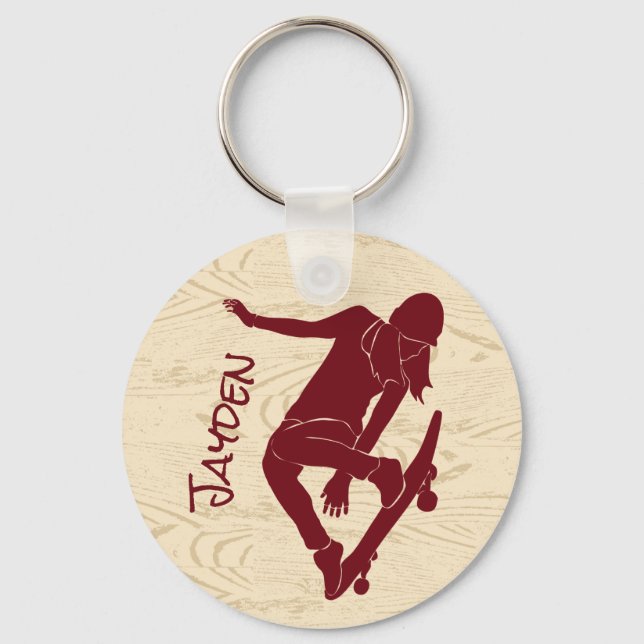 Porte-clés Pour Skateboarders Skateboard Graphic (Recto)