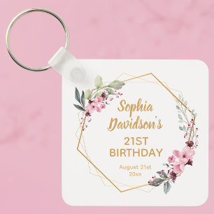 Porte-clés pour une fête d'anniversaire élégante p